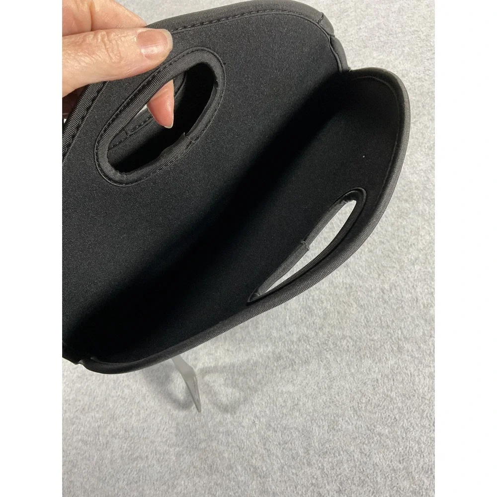 Joe Bottle Black Neoprene 3 Bottle Wine Carrier Tote with Opener & Carabiner